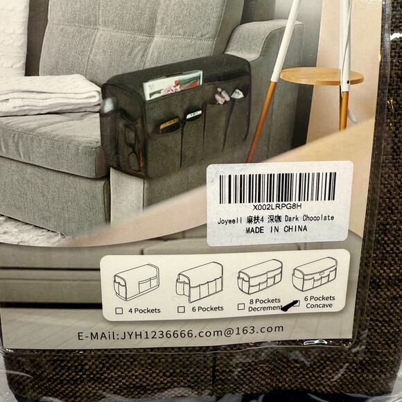 Joywell Dark Chocolate 6 Pocket Armrest Organizer - Picture 2 of 3